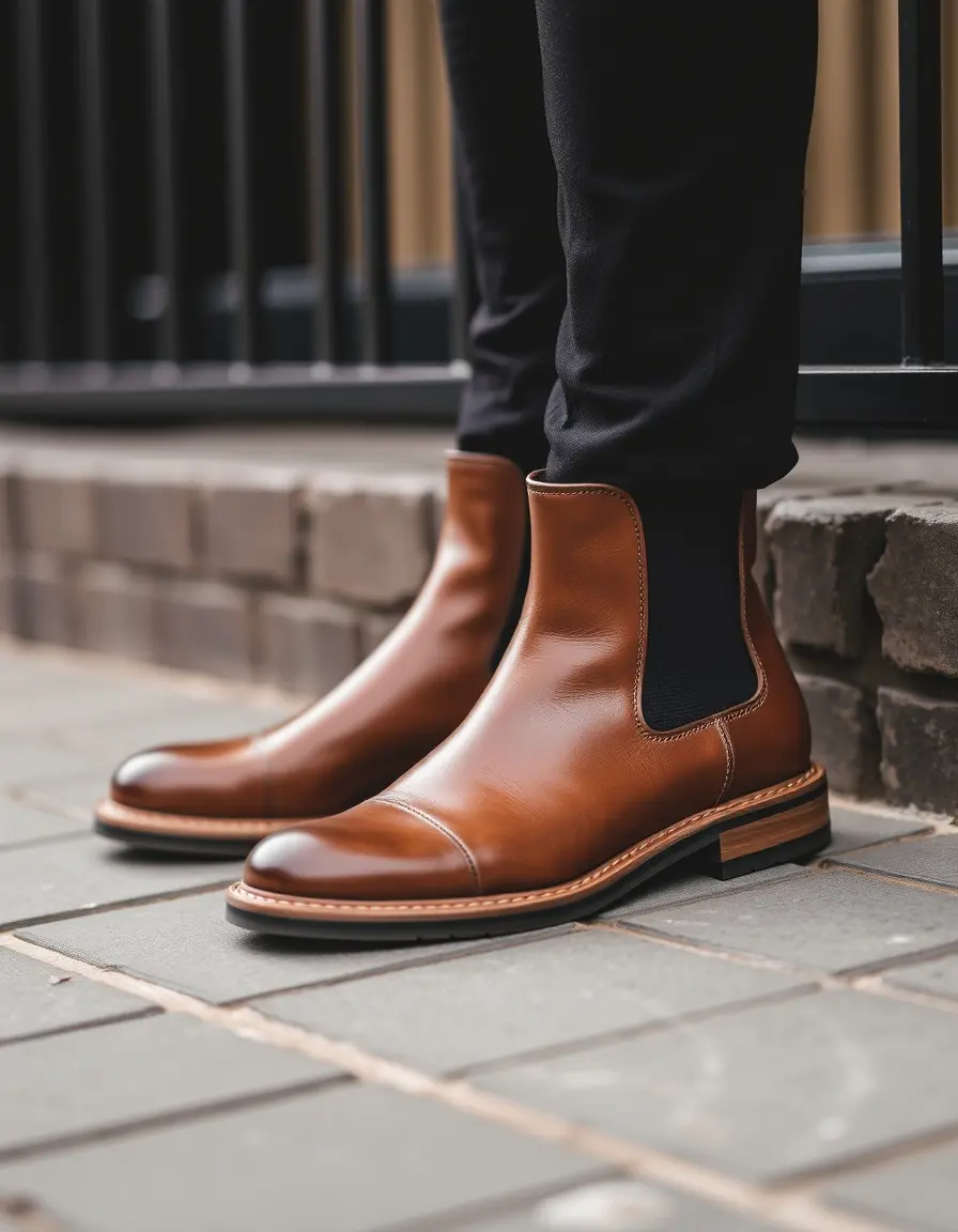 Bottines Chelsea femme cuir marron classique