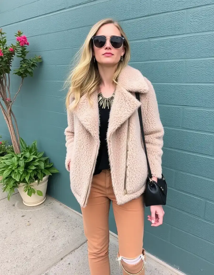 Veste simili cuir femme voyage pratique