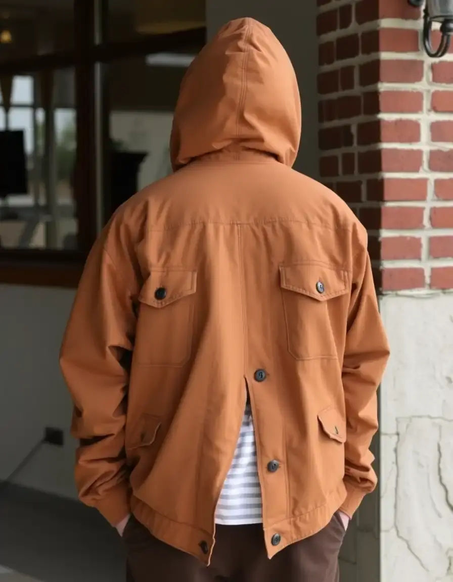 Veste femme semi cuir avec capuche amovible