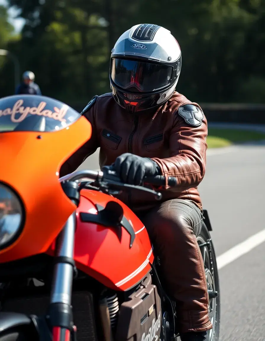 Blouson moto cuir racing dynamique
