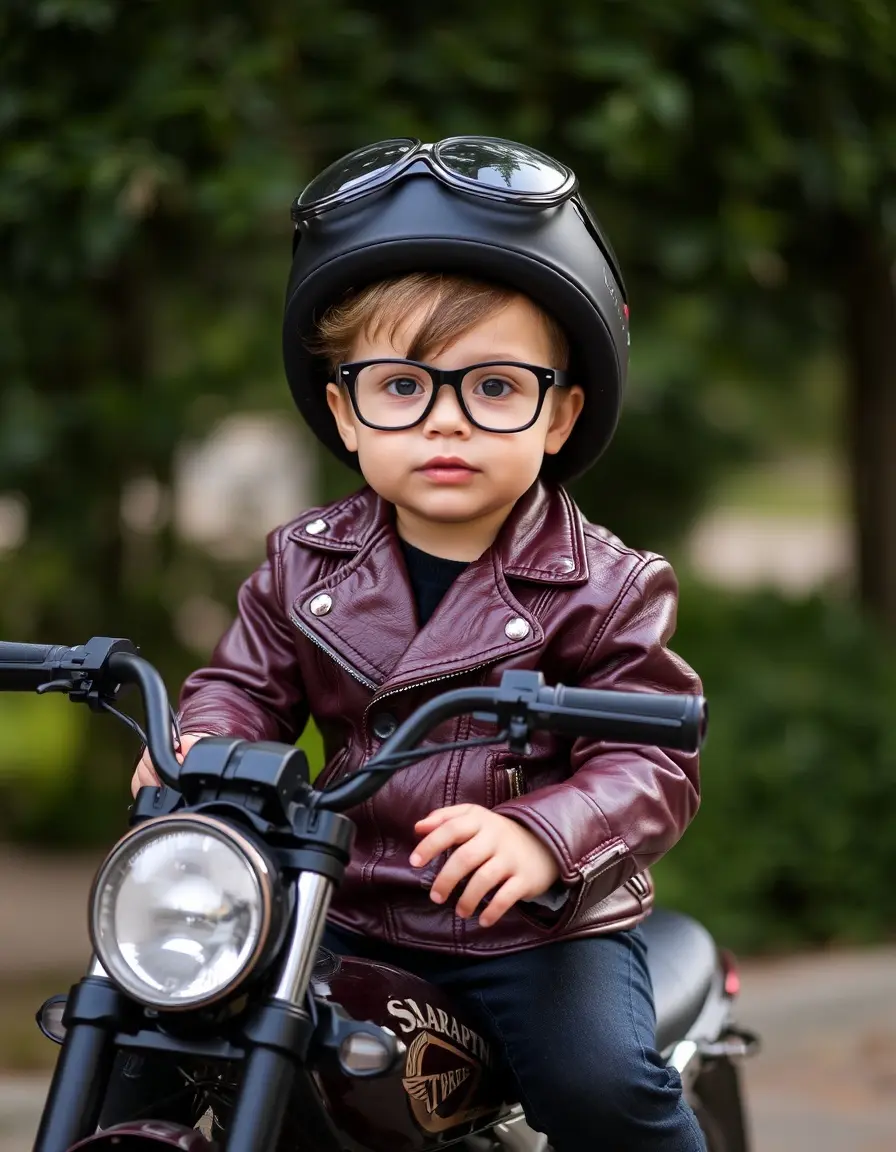 Blouson cuir moto enfant protection