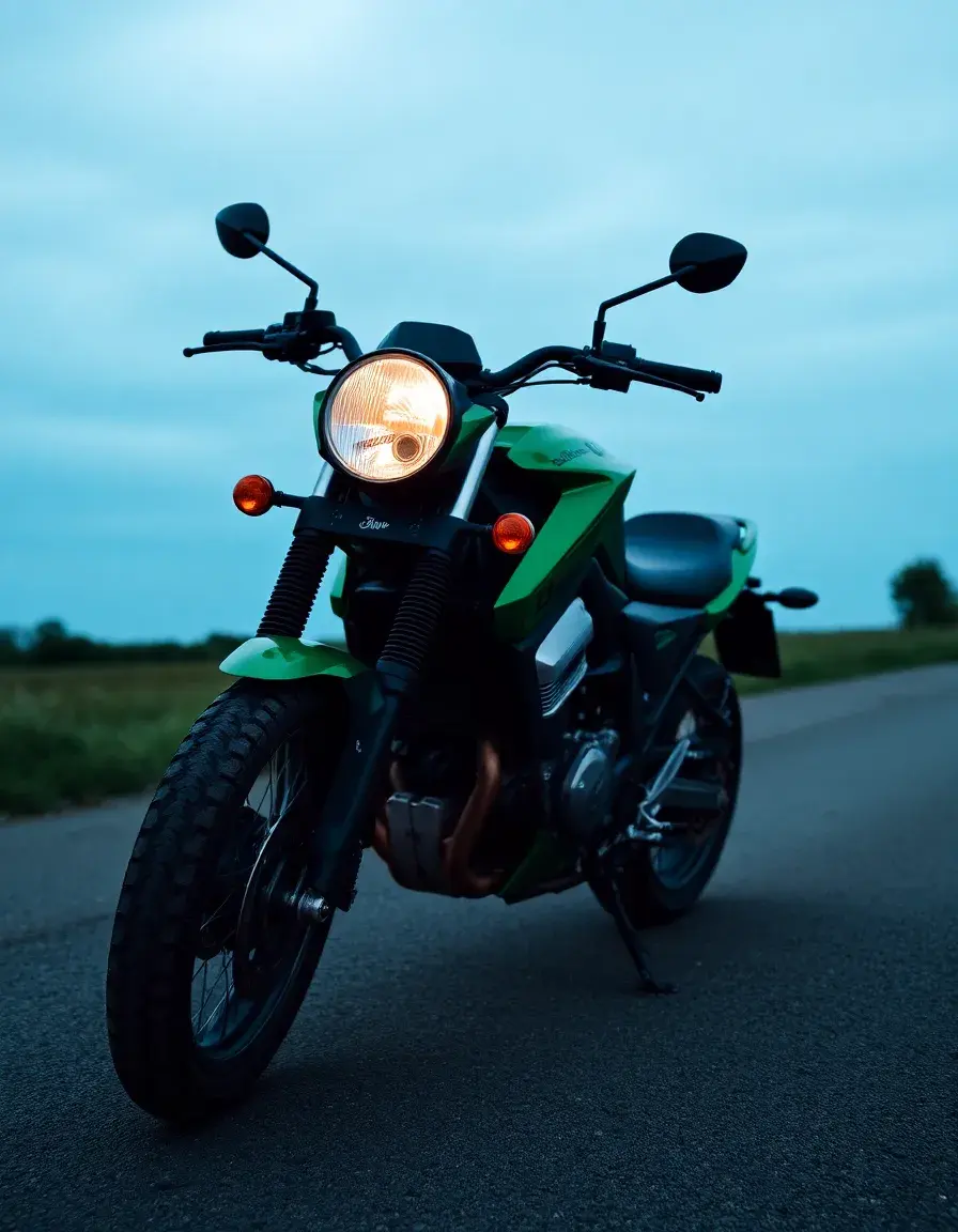 Blouson moto cuir vert forêt style aventurier