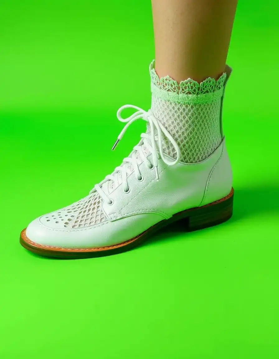Bottine cuir femme à lacets style militaire raffiné