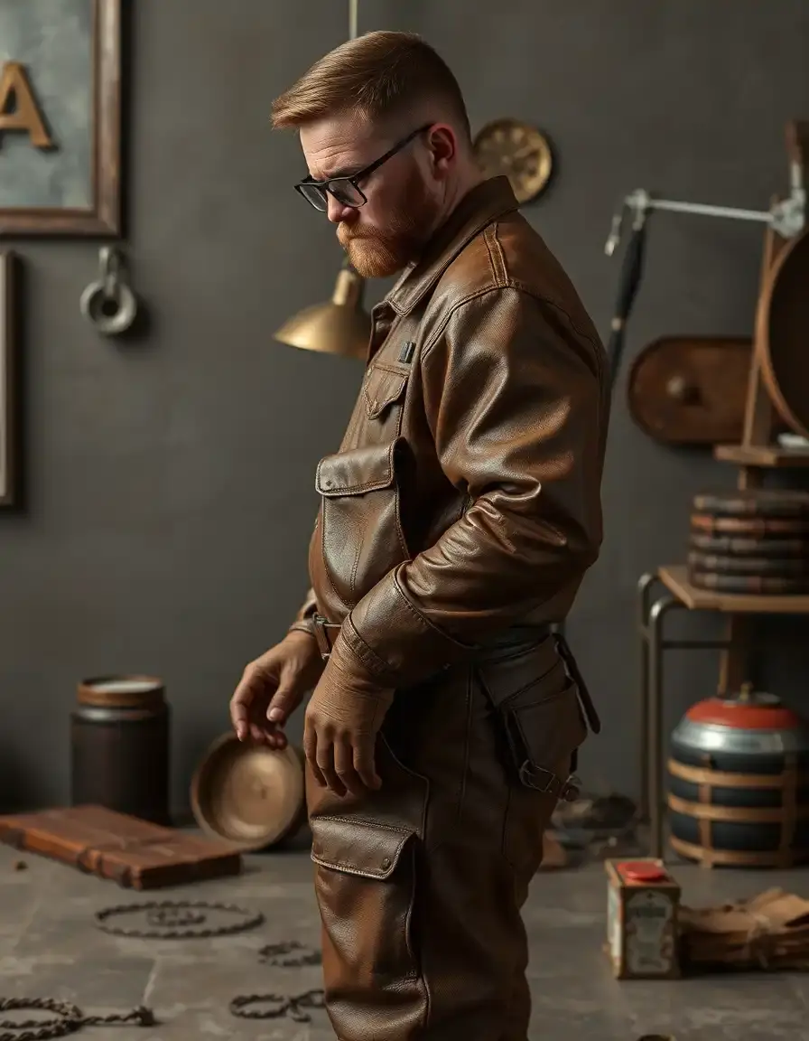 Bottines de travail en cuir épais et résistant