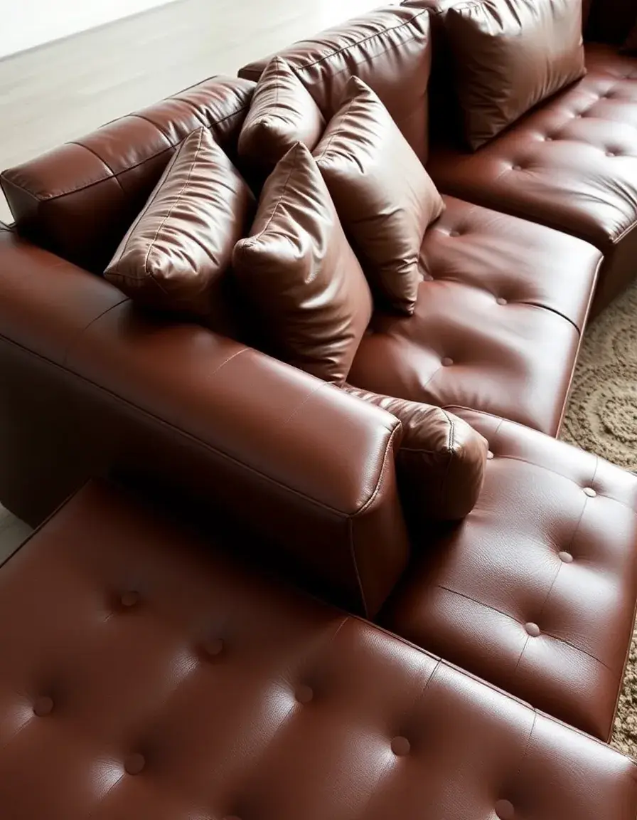 Canapé modulaire en cuir pièces configurables