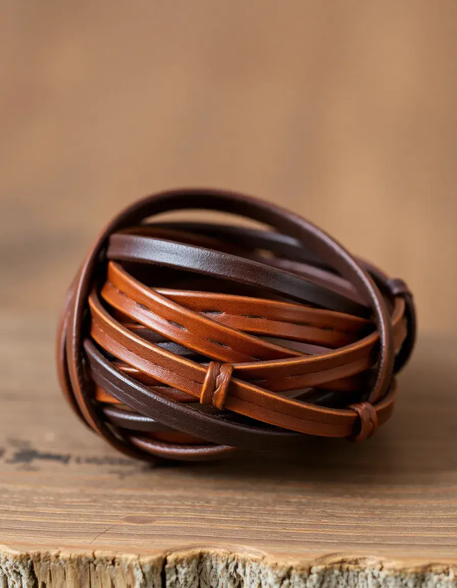 Bracelet cuir multi-tours pour homme style bohème