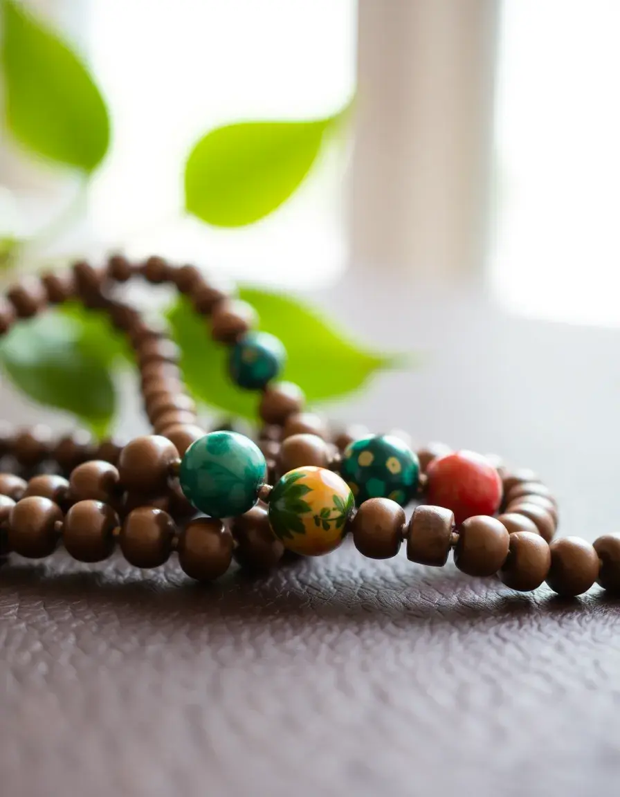 Bracelet cuir et perles en pierres naturelles