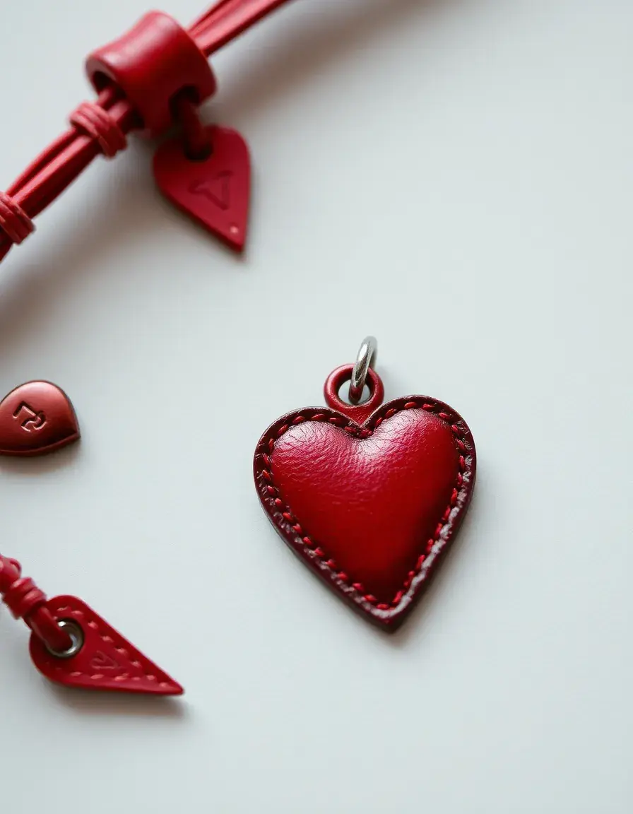 Bracelet cuir femme avec breloque coeur
