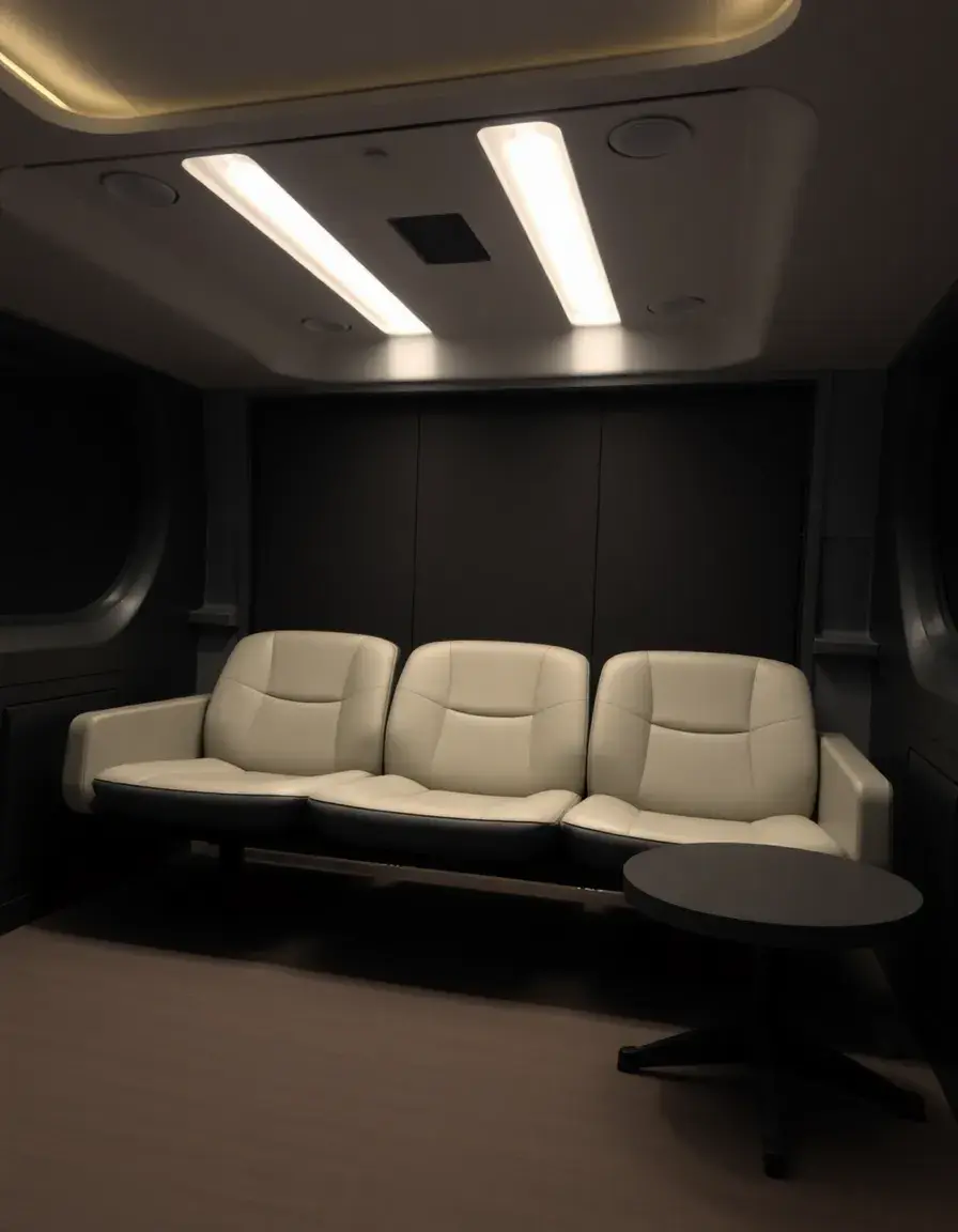 Canapé 3 places en cuir au design moderne et minimaliste