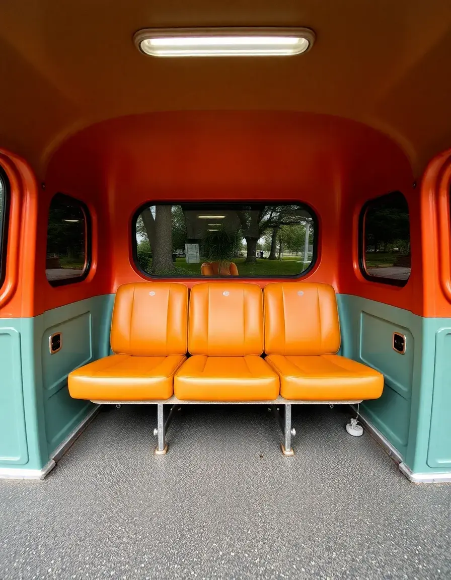 Canapé 3 places en cuir au look vintage rétro