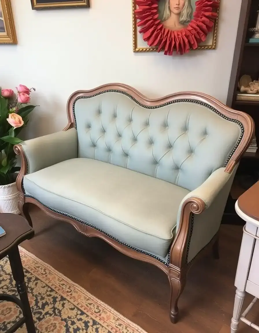 Canapé deux places loveseat élégant en simili cuir blanc