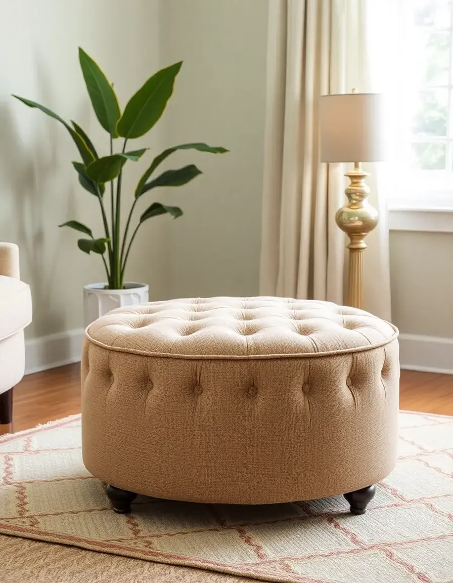 Ensemble canapé et pouf ottoman en simili cuir