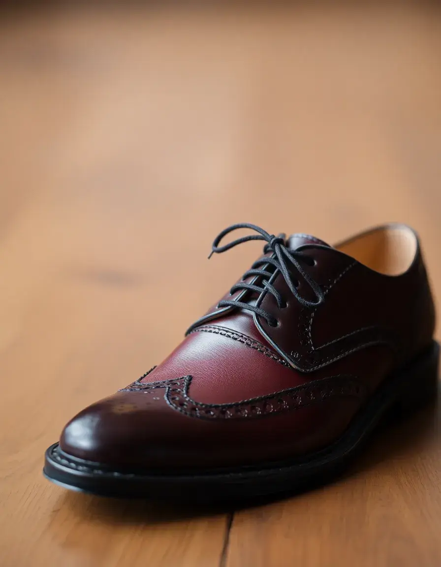 Chaussures Brogues en cuir avec perforations décoratives