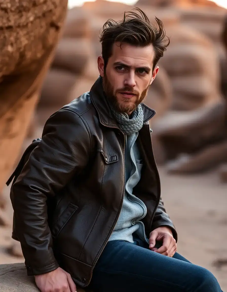 Desert Boots homme cuir souple beige