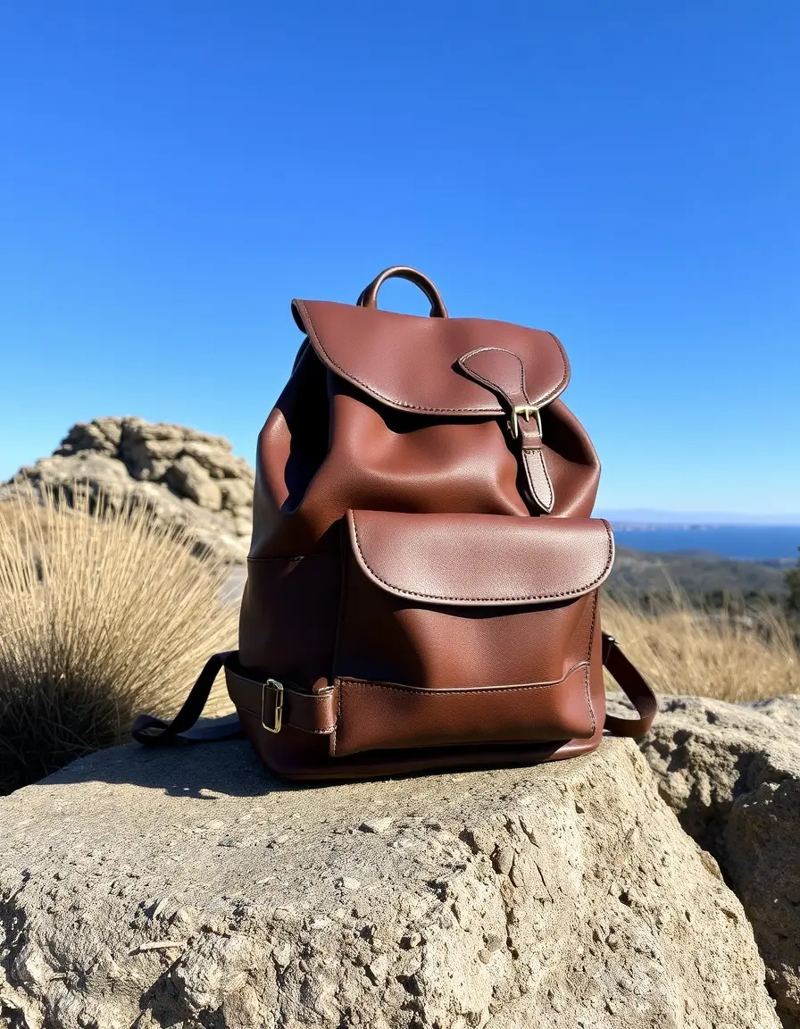 Sac à dos en cuir marron vintage pour un style urbain