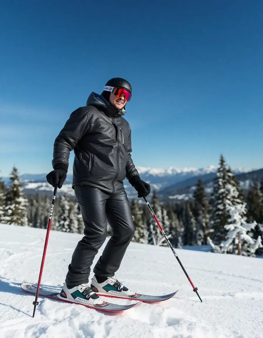 Gants de ski en cuir renforcé pour conditions extrêmes