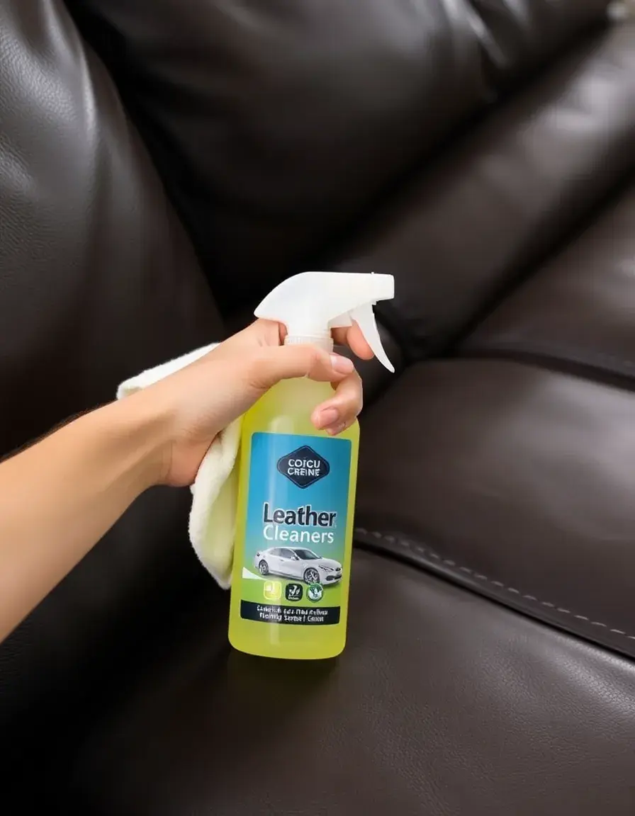 Spray nettoyant pour canapé en cuir avec chiffon microfibre