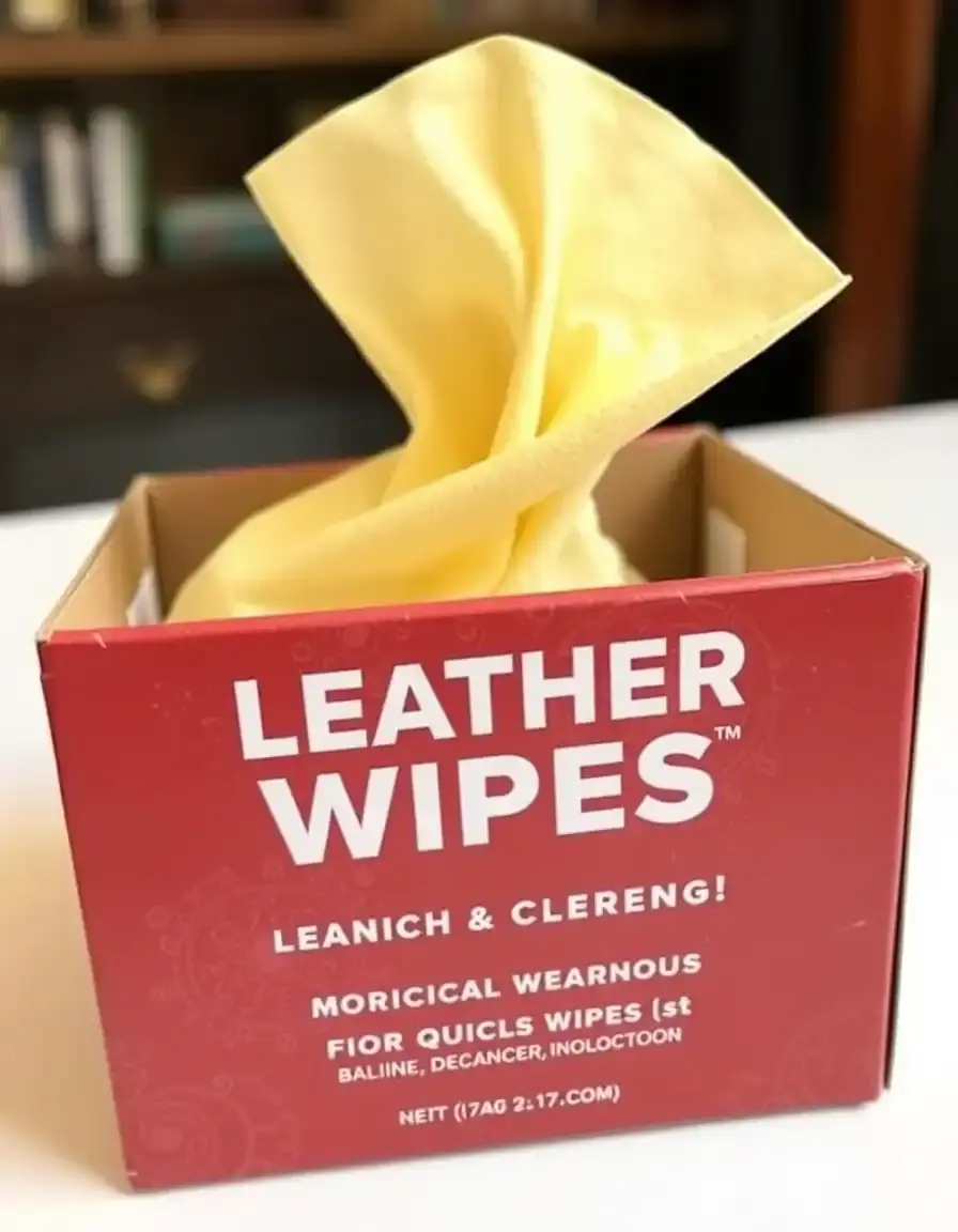 Boîte de lingettes pour entretien rapide du cuir