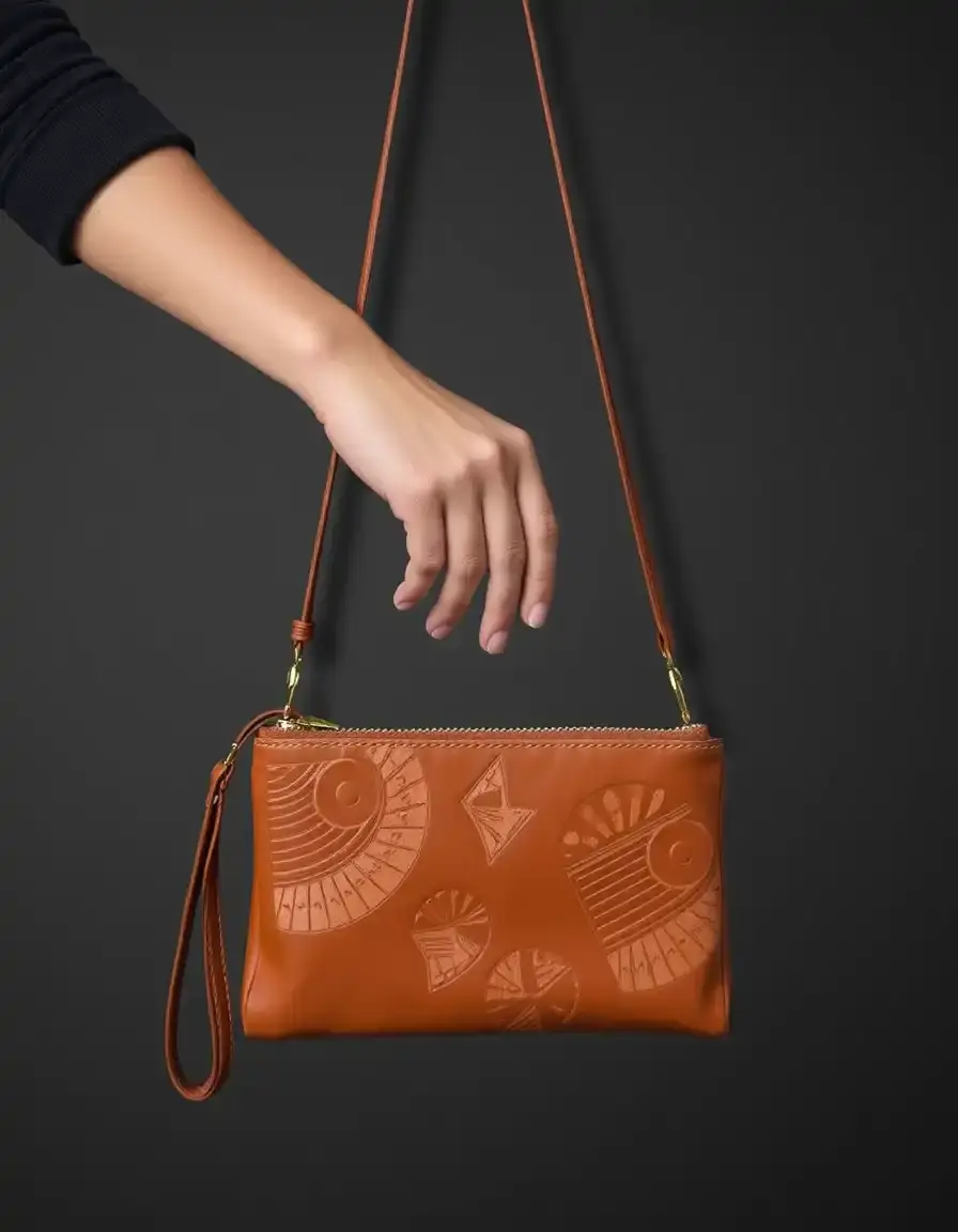 Petit sac bracelet en cuir pratique pour sortir