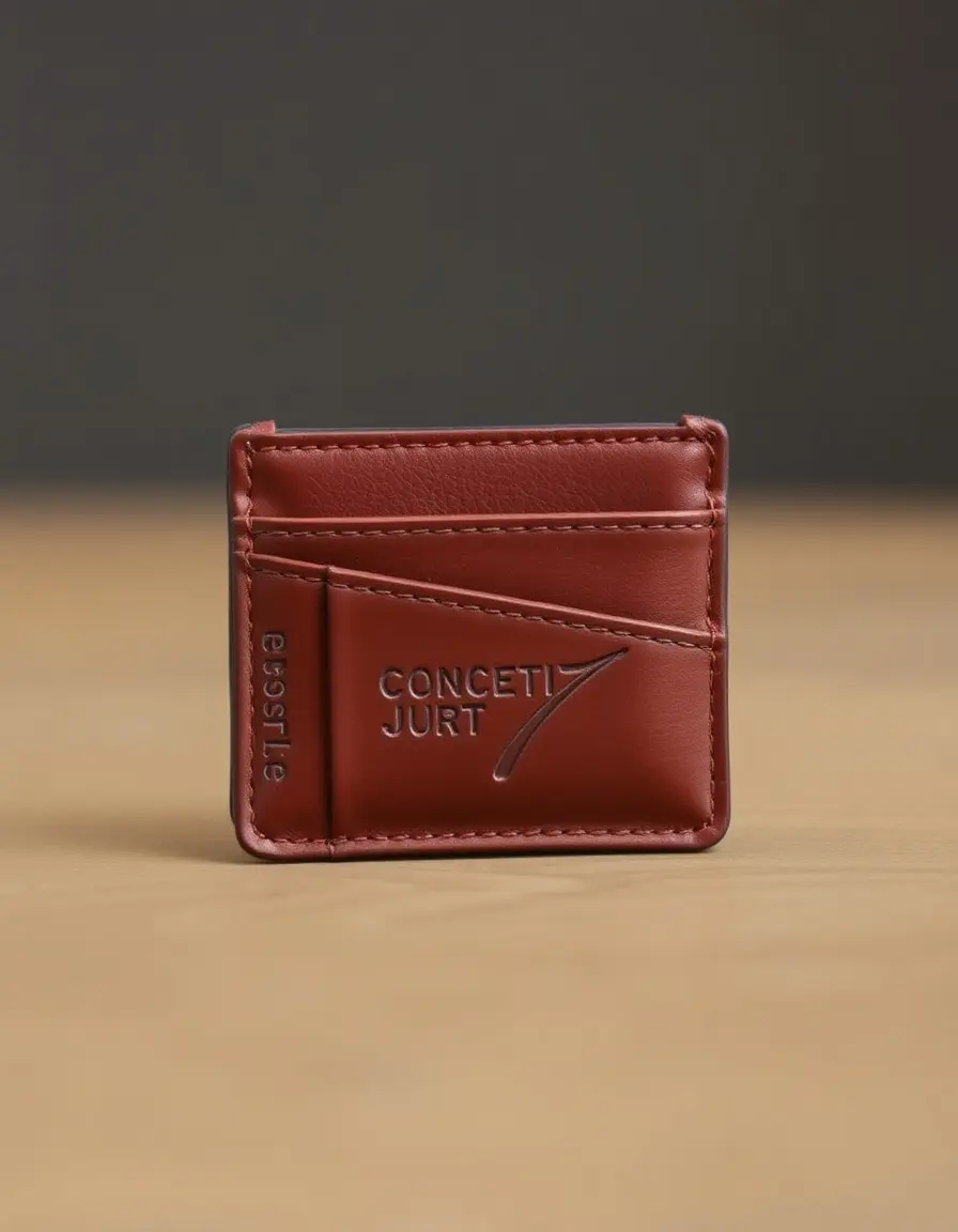 Petite pochette porte-carte en cuir souple