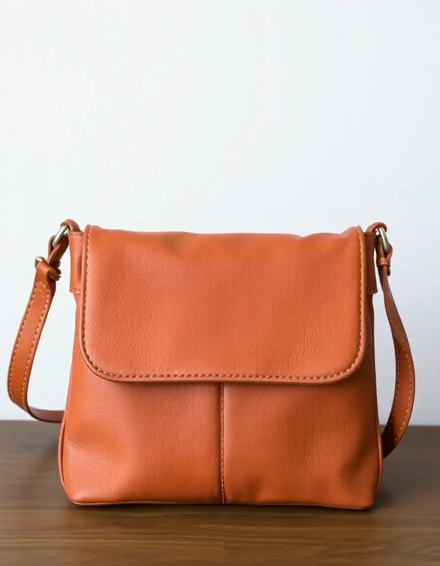 Sac bandoulière en cuir vieilli style vintage