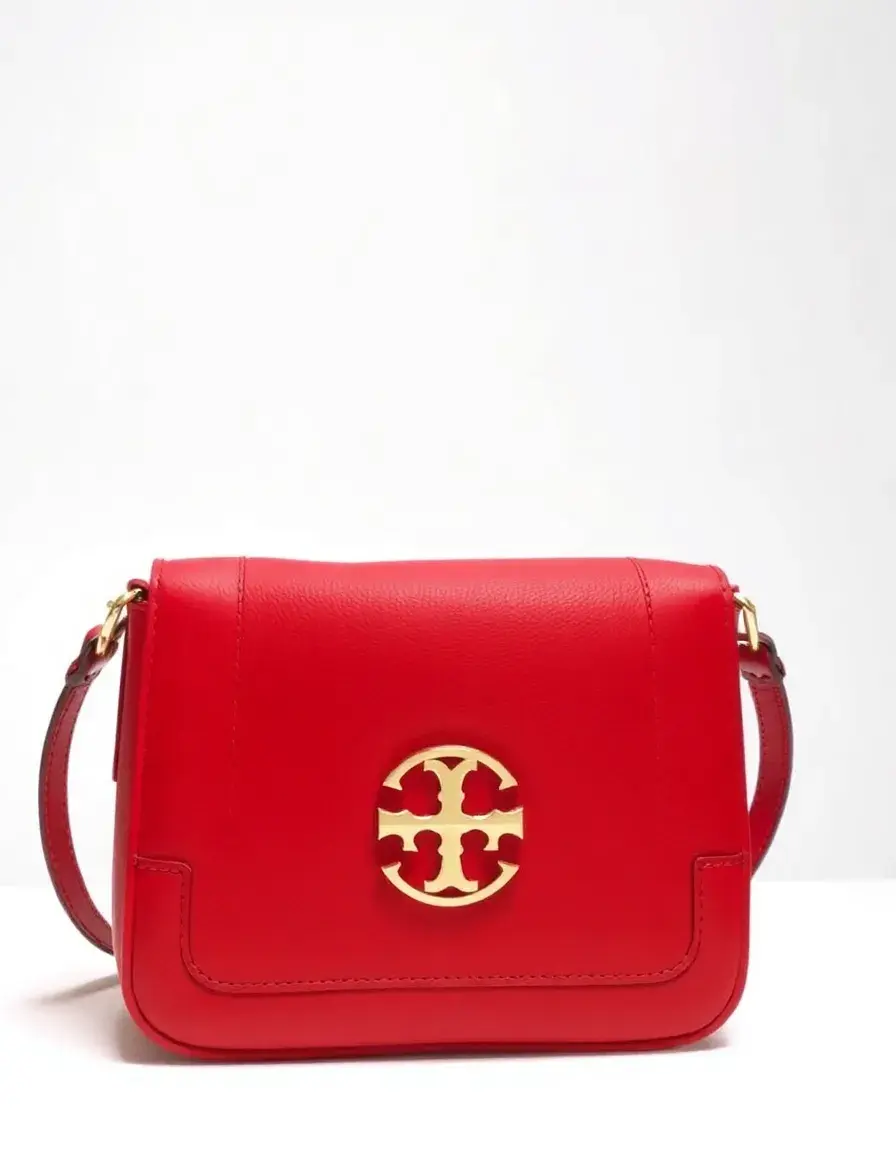 Petit sac bandoulière rouge en cuir design audacieux