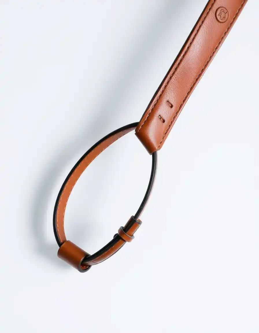 Sac bandoulière en cuir marron avec sangle ajustable