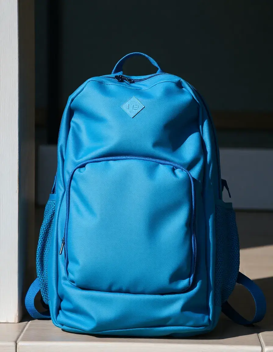 Sac à dos de voyage en cuir bleu pour femme