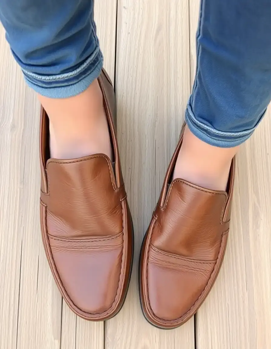 Sandales cuir vintage effet vieilli pour femme