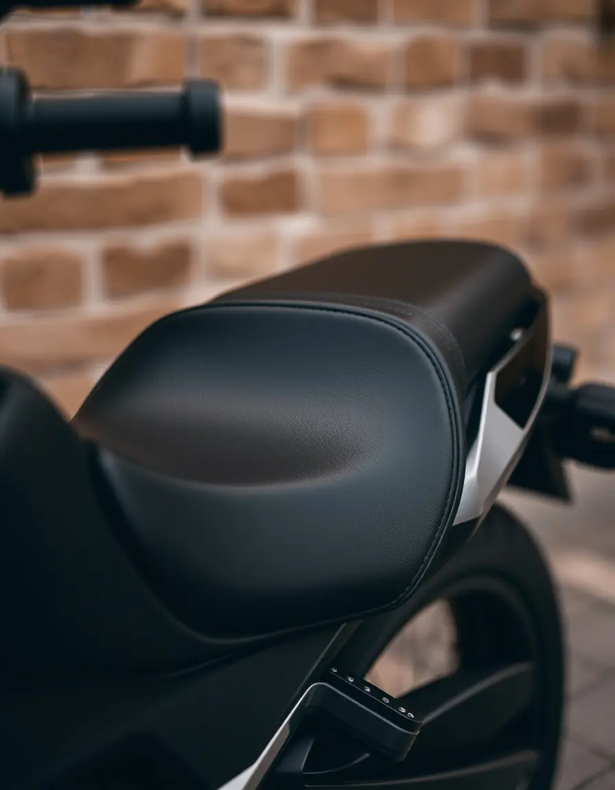 Veste de sport en cuir noir épurée
