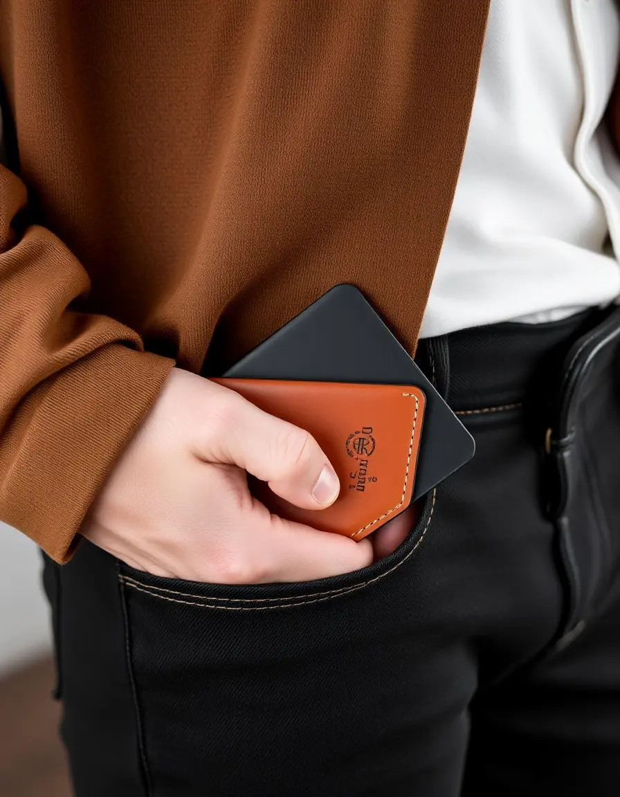 Portefeuille homme cuir slim minimaliste