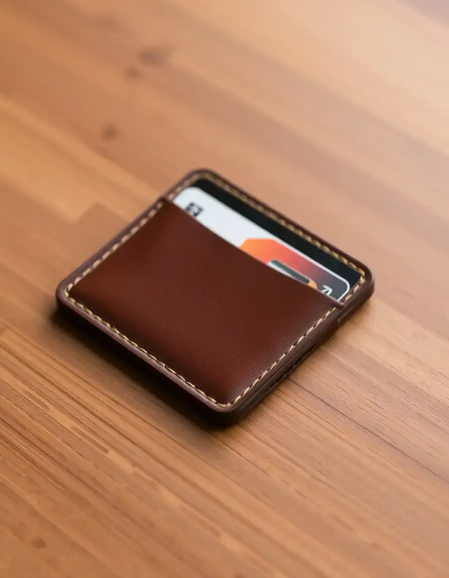 Porte-cartes homme cuir fin