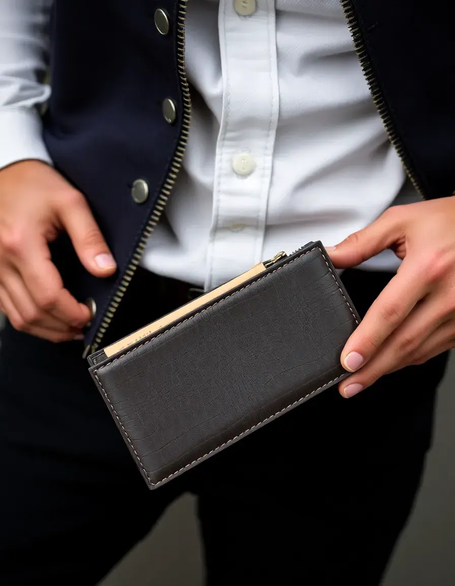 Grand portefeuille homme cuir long