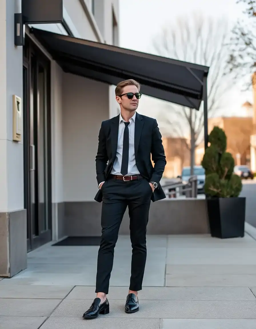 Chaussure cuir homme noir style business casual