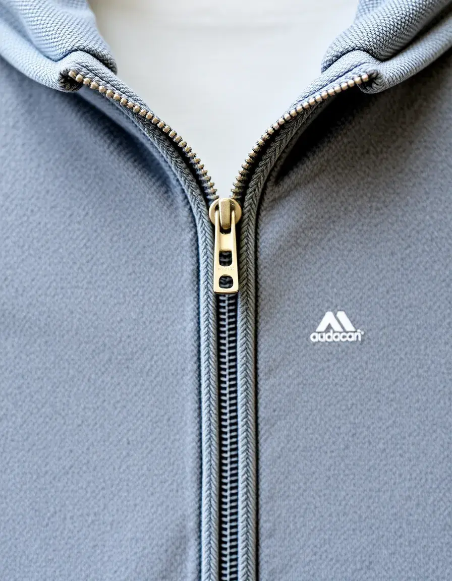 Blouson cuir gris épuré zippé