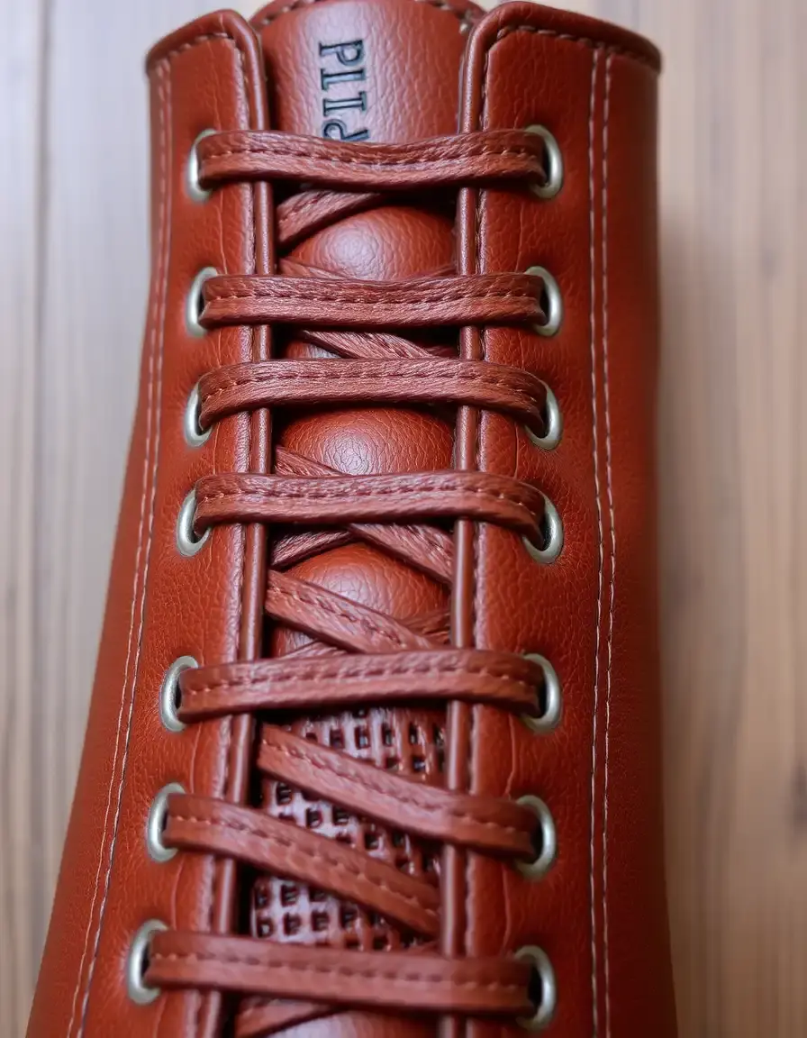 Bottes à lacets en cuir marron style militaire