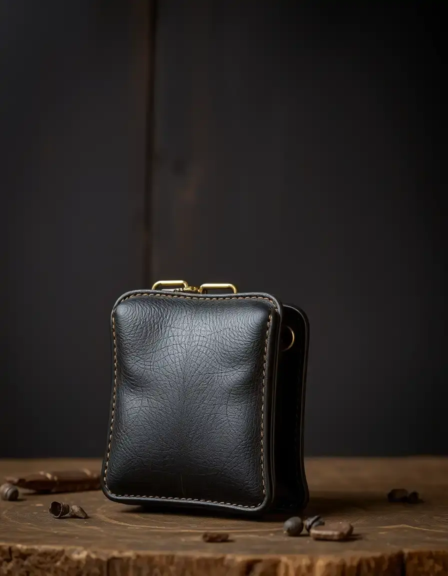 Botte vintage en cuir noir pour femme