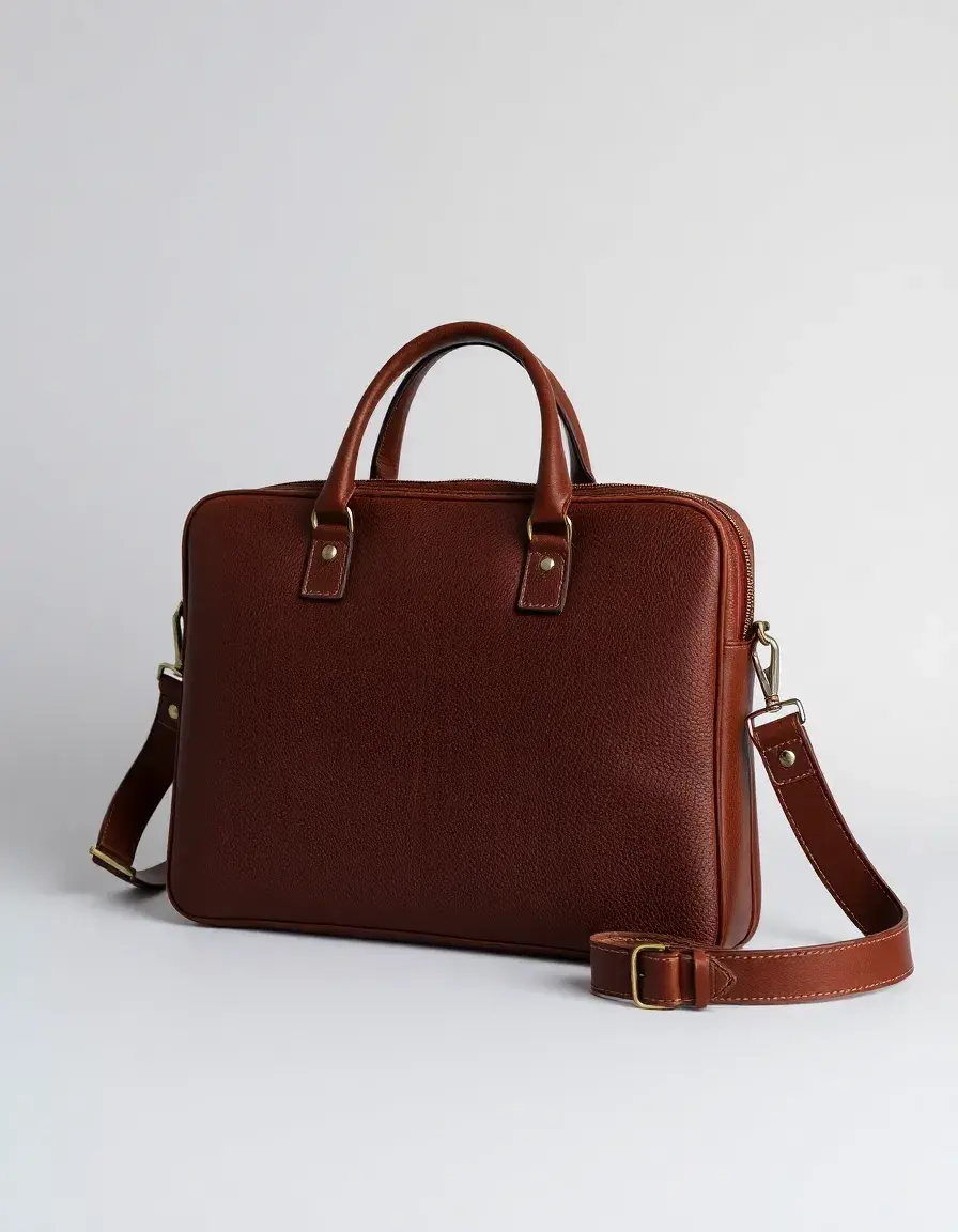 Mallette professionnelle en cuir pour ordinateur et documents