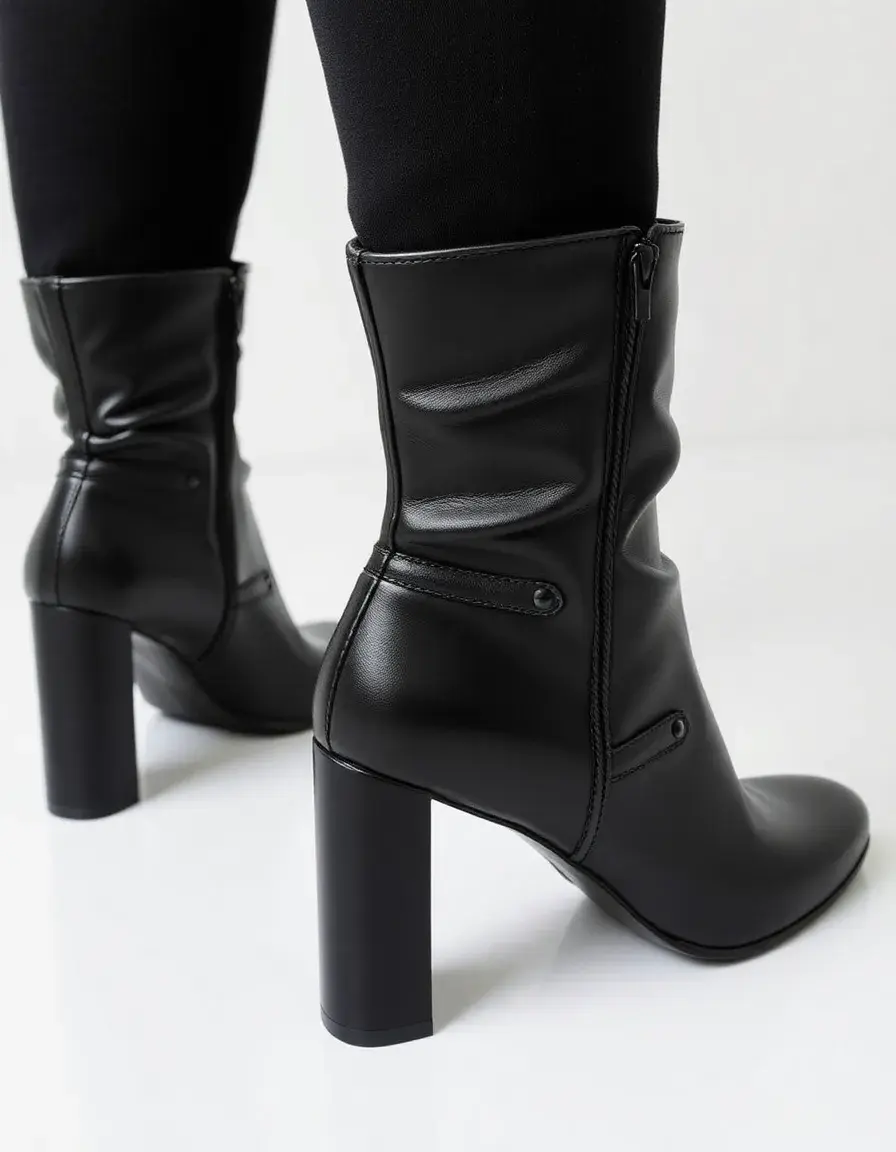Bottines noires femme cuir polyvalentes