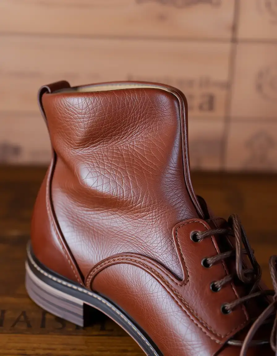 Bottines en cuir marron pour femme coupe élégante