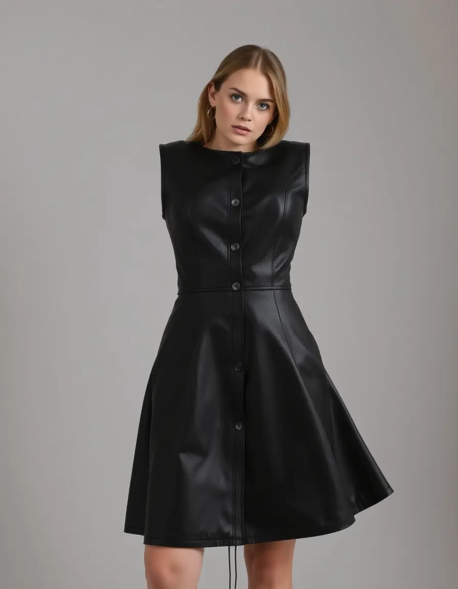 Bottes habillées élégantes en cuir noir pour femme