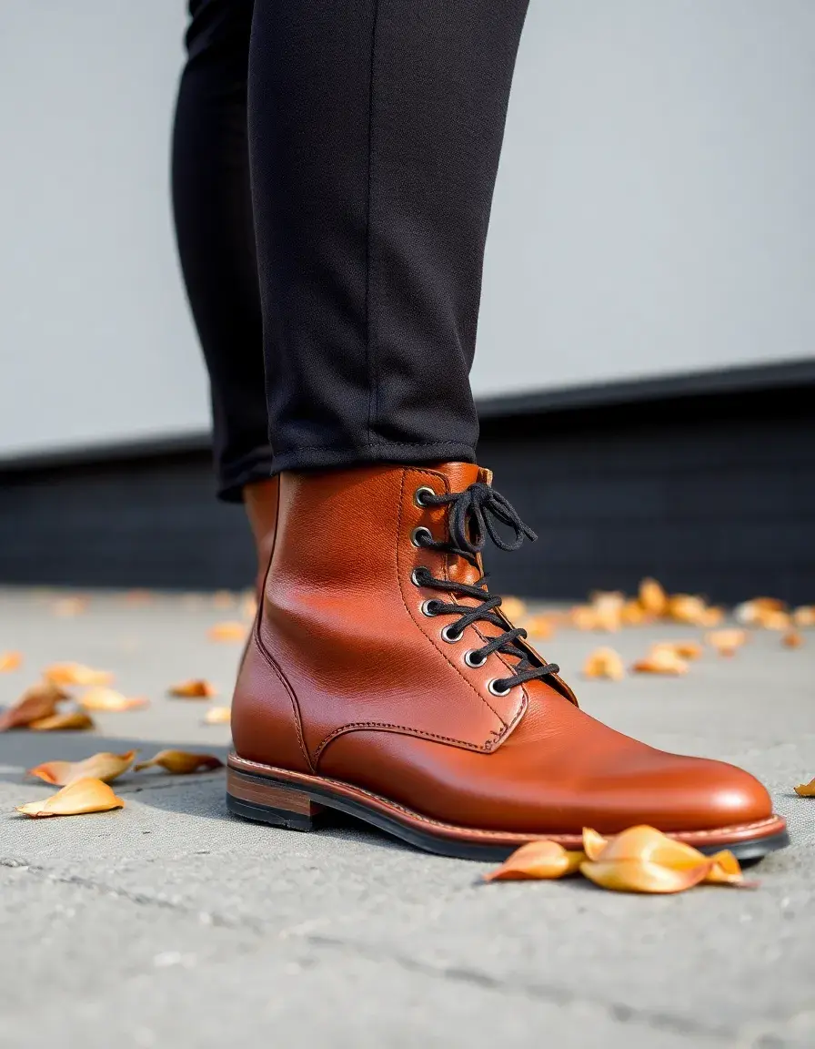 Bottines marron cuir femme style classique urbain