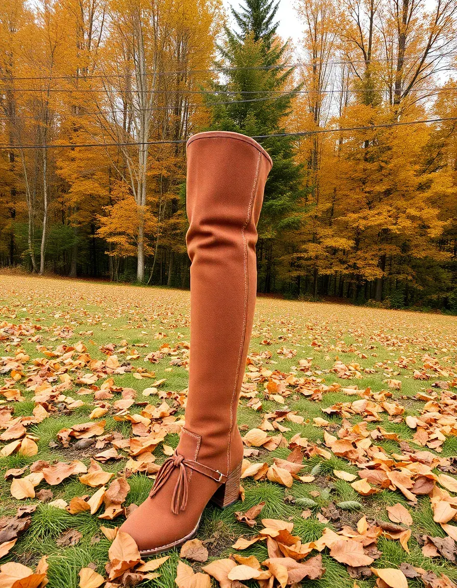 Bottes hautes cuir marron femme élégantes