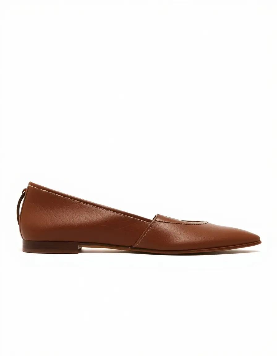 Bottes plates cuir marron femme quotidien