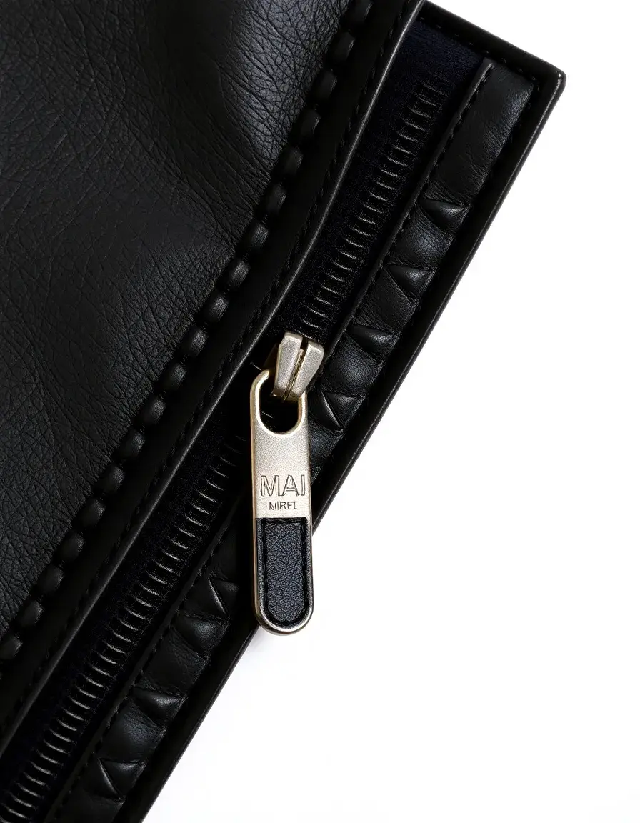 Black Leather Zipper bootie moderne