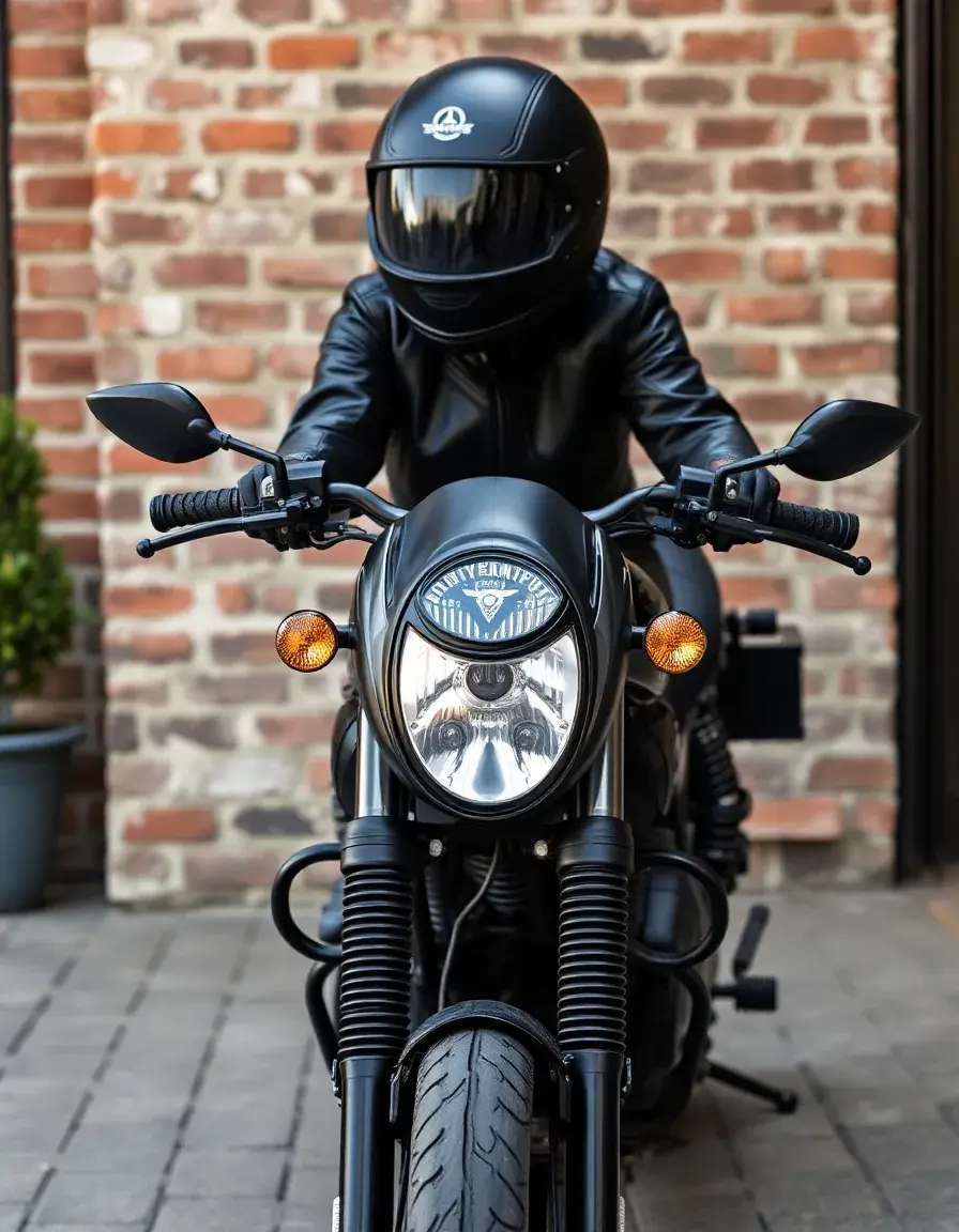 Bottine noir cuir style biker moto robuste