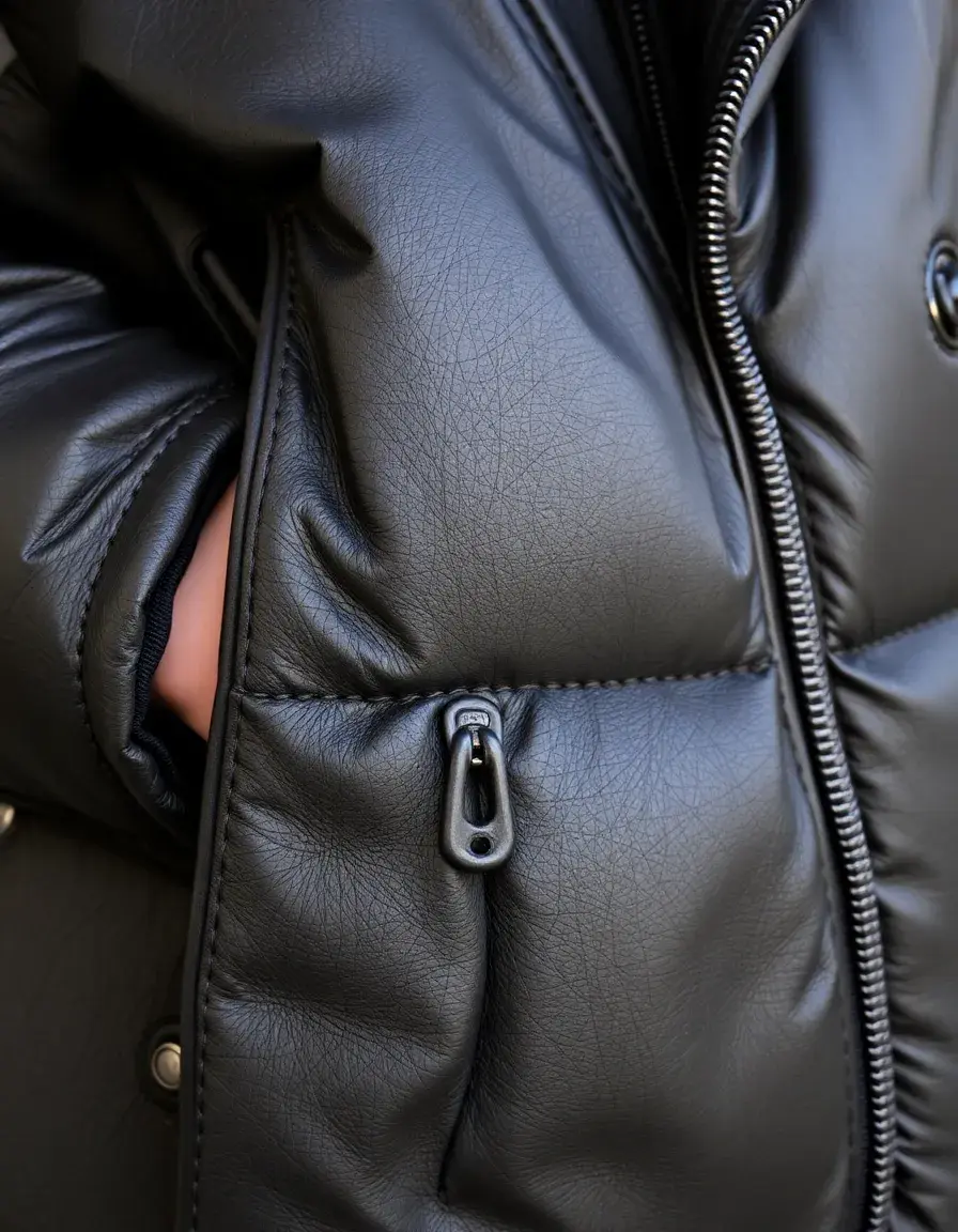 Bottine noir cuir fourrée isolante pour l'hiver