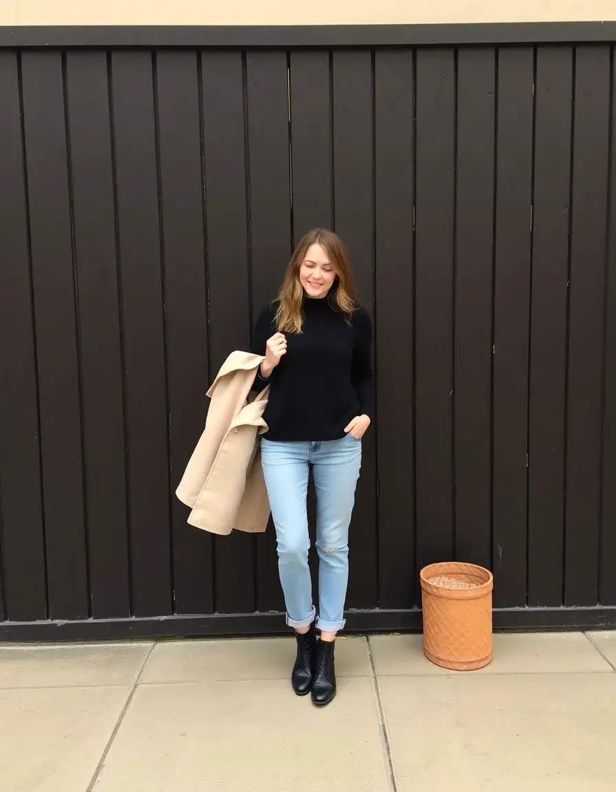 Bottine mélange cuir lisse et daim noir