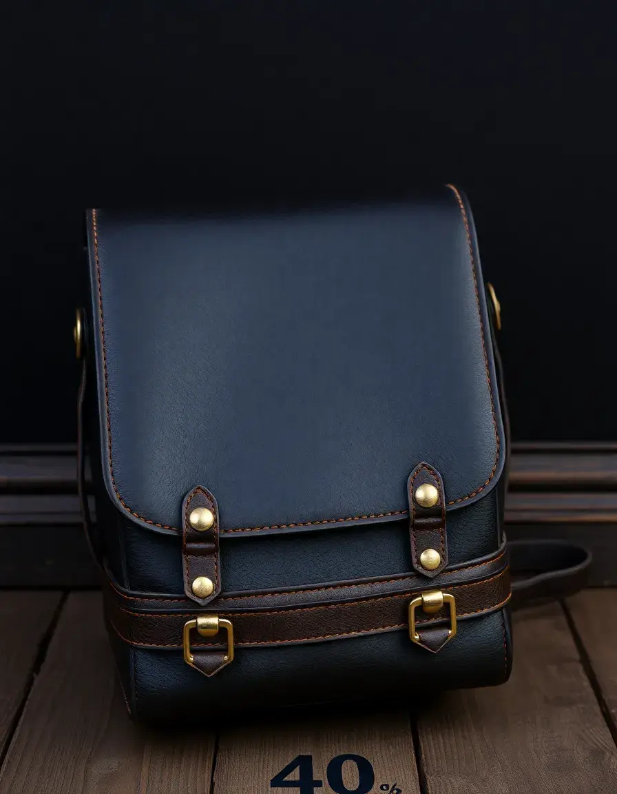 Bottine noire cuir aspect vintage