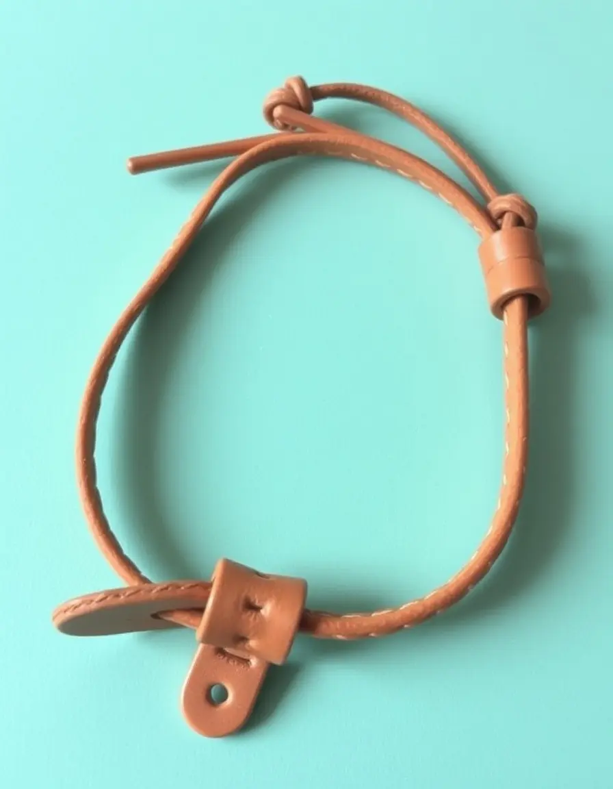 Bracelet cuir montre couleur fauve vintage patine naturelle